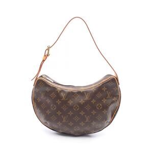 Louis Vuitton Croissant Shoulder Bag Canvas Leather Monogram Brown